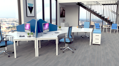 Office Furniture 3D Rendering